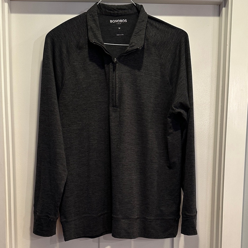 Bonobos Men's Charcoal Zip-Up Sweater